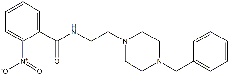 2-Nitro-N-[2-(4-benzyl-1-piperazinyl)ethyl]benzamide,,结构式