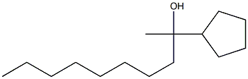 1-Cyclopentyl-1-methyl-1-nonanol Struktur