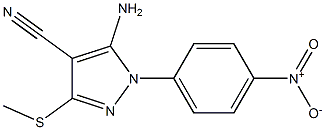 5-Amino-3-methylthio-1-(4-nitrophenyl)-1H-pyrazole-4-carbonitrile Struktur