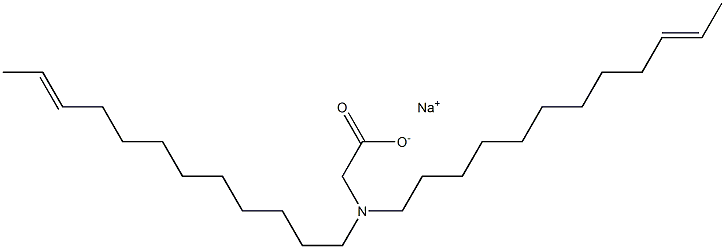 N,N-ジ(10-ドデセニル)アミノ酢酸ナトリウム 化学構造式