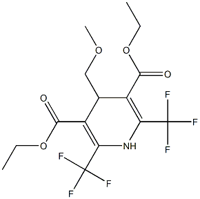 1,4-Dihydro-2,6-bis(trifluoromethyl)-4-methoxymethylpyridine-3,5-dicarboxylic acid diethyl ester Struktur