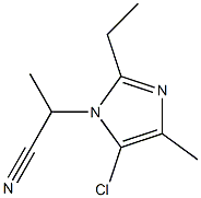 1-(1-シアノエチル)-5-クロロ-2-エチル-4-メチル-1H-イミダゾール 化学構造式