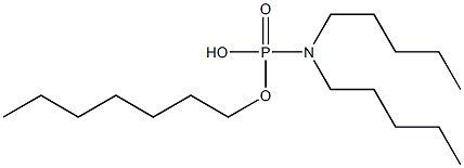 N,N-Dipentylamidophosphoric acid hydrogen heptyl ester Structure