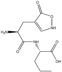 (S)-2-[[(S)-2-Amino-3-[(2,5-dihydro-5-oxoisoxazol)-4-yl]propanoyl]amino]pentanoic acid Structure