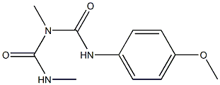 1-(4-Methoxyphenyl)-3-methyl-5-methylbiuret Struktur