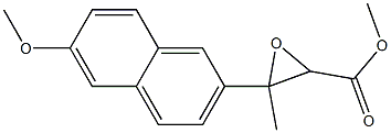 2,3-Epoxy-3-(6-methoxy-2-naphtyl)butyric acid methyl ester,,结构式