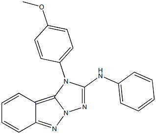 1-(4-Methoxyphenyl)-2-phenylamino-1H-[1,2,4]triazolo[1,5-b]indazole Struktur