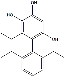 6-Ethyl-5-(2,6-diethylphenyl)benzene-1,2,4-triol Structure