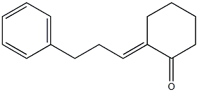 (E)-2-(3-Phenylpropylidene)cyclohexan-1-one Structure