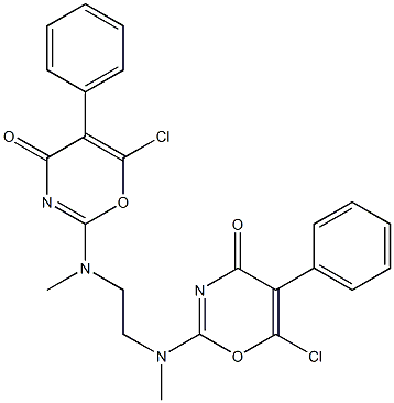  N,N'-Dimethyl-N,N'-bis(4-oxo-5-phenyl-6-chloro-4H-1,3-oxazin-2-yl)ethylenediamine