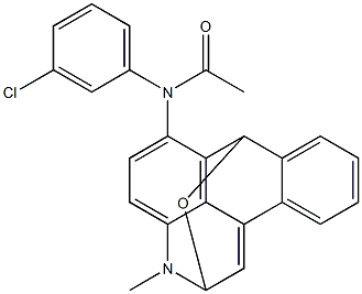2,7-Epoxy-6-(N-acetyl-3-chloroanilino)-2,3-dihydro-3-methyl-7H-dibenzo[f,ij]isoquinoline,,结构式