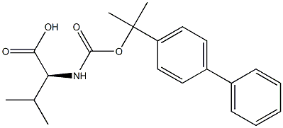 N-[1-(4-Biphenylyl)-1-methylethoxycarbonyl]-L-valine Struktur