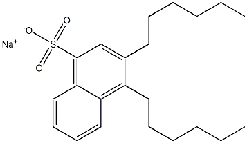 3,4-Dihexyl-1-naphthalenesulfonic acid sodium salt Struktur
