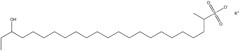 21-Hydroxytricosane-2-sulfonic acid potassium salt Structure