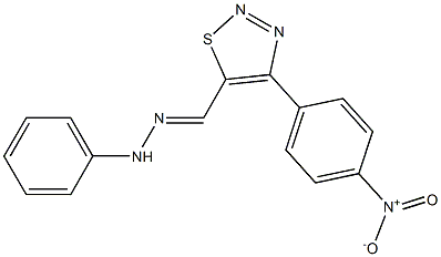 4-(4-Nitrophenyl)-5-(2-phenylhydrazonomethyl)-1,2,3-thiadiazole Struktur