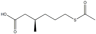 [R,(+)]-6-(Acetylthio)-3-methylhexanoic acid Structure