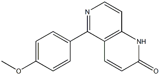 5-(4-メトキシフェニル)-1,6-ナフチリジン-2(1H)-オン 化学構造式