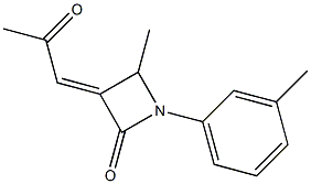 (E)-3-(2-Oxopropylidene)-4-methyl-1-(3-methylphenyl)azetidin-2-one Structure