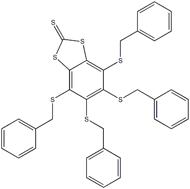 4,5,6,7-Tetrakis(benzylthio)-1,3-benzodithiol-2-thione Structure