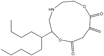 5-Decyl-10-methylene-5-aza-2,8-dioxacycloundecane-1,9-dione 结构式