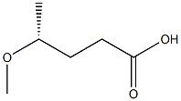 [R,(-)]-4-メトキシ吉草酸 化学構造式