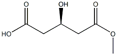 [R,(-)]-3-Hydroxyglutaric acid hydrogen 1-methyl ester Structure