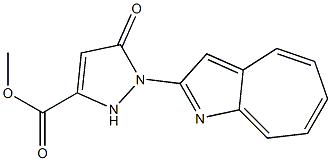 1-(Cyclohepta[b]pyrrol-2-yl)-2,5-dihydro-5-oxo-1H-pyrazole-3-carboxylic acid methyl ester 结构式
