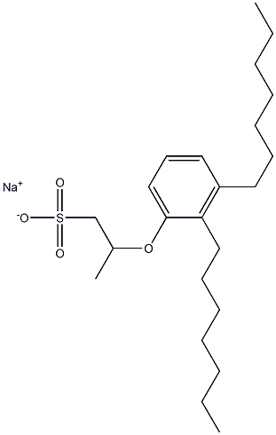 2-(2,3-Diheptylphenoxy)propane-1-sulfonic acid sodium salt Structure