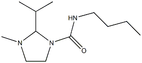 1-Methyl-2-isopropyl-3-(butylcarbamoyl)imidazolidine 结构式