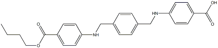 4,4'-[p-Phenylenebis(methylene)bis(imino)]bis[benzoic acid butyl] ester Struktur