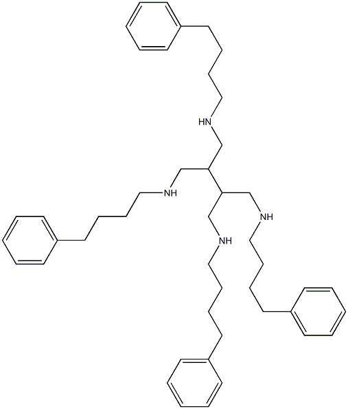 N,N'-Bis(4-phenylbutyl)-2,3-bis[[(4-phenylbutyl)amino]methyl]butane-1,4-diamine Structure