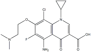  7-[2-(Dimethylamino)ethoxy]-8-chloro-6-fluoro-5-amino-1-cyclopropyl-1,4-dihydro-4-oxoquinoline-3-carboxylic acid