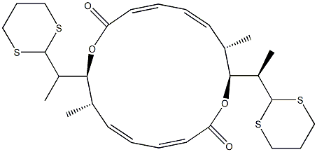 (3E,5E,7S,8S,11E,13E,15S,16S)-7,15-Dimethyl-8,16-bis[(R)-1-(1,3-dithian-2-yl)ethyl]-1,9-dioxacyclohexadeca-3,5,11,13-tetrene-2,10-dione