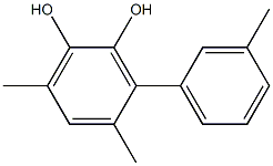 4,6-Dimethyl-3-(3-methylphenyl)benzene-1,2-diol 结构式