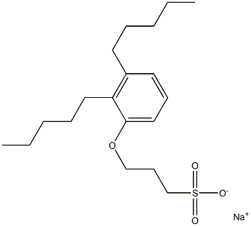 3-(2,3-Dipentylphenoxy)propane-1-sulfonic acid sodium salt Structure