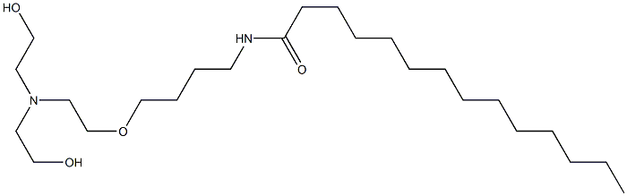 N-[4-[2-[Bis(2-hydroxyethyl)amino]ethoxy]butyl]myristamide,,结构式