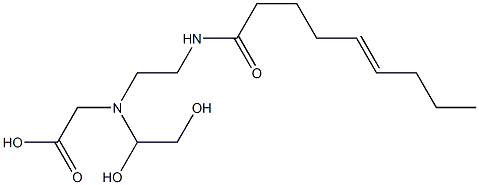 N-(1,2-Dihydroxyethyl)-N-[2-(5-nonenoylamino)ethyl]aminoacetic acid,,结构式