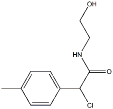 N-(2-Hydroxyethyl)-2-chloro-2-(4-methylphenyl)acetamide 结构式