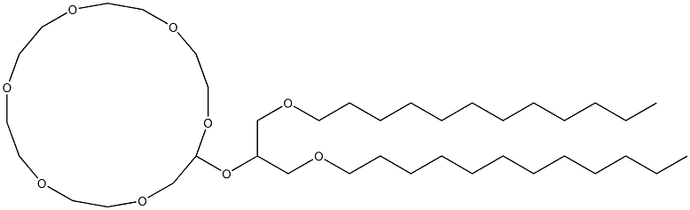 2-[1-[(Dodecyloxy)methyl]2-(dodecyloxy)ethoxy]-1,4,7,10,13,16-hexaoxacyclooctadecane Struktur