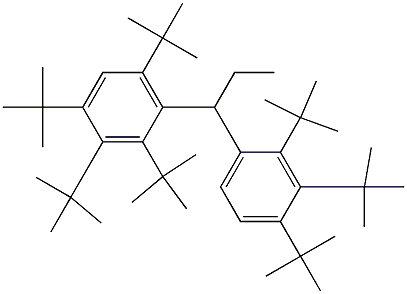 1-(2,3,4,6-テトラ-tert-ブチルフェニル)-1-(2,3,4-トリ-tert-ブチルフェニル)プロパン 化学構造式