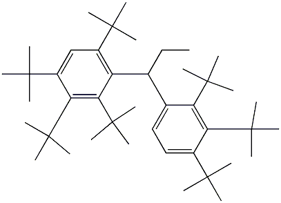 1-(2,3,4,6-Tetra-tert-butylphenyl)-1-(2,3,4-tri-tert-butylphenyl)propane Structure