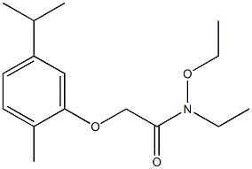 N-Ethoxy-N-ethyl-2-[(2-methyl-5-isopropylphenyl)oxy]acetamide 结构式