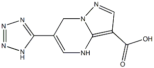6-(1H-テトラゾール-5-イル)-4,7-ジヒドロピラゾロ[1,5-a]ピリミジン-3-カルボン酸 化学構造式