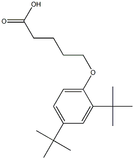 5-(2,4-Di-tert-butylphenoxy)pentanoic acid Structure