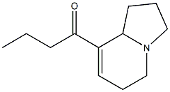 (+)-1-(1,2,3,5,6,8a-Hexahydroindolizin-8-yl)-1-butanone Structure