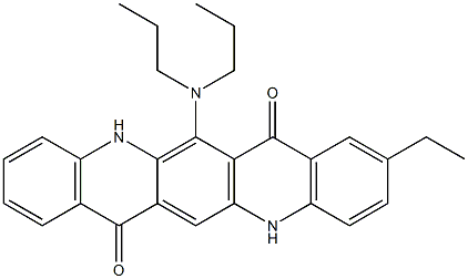 6-(Dipropylamino)-9-ethyl-5,12-dihydroquino[2,3-b]acridine-7,14-dione Structure