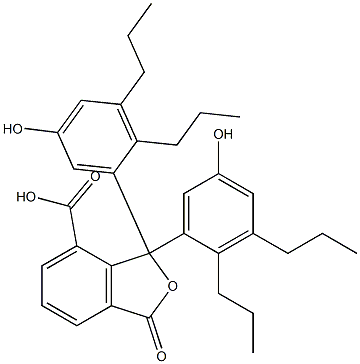 1,3-Dihydro-1,1-bis(5-hydroxy-2,3-dipropylphenyl)-3-oxoisobenzofuran-7-carboxylic acid,,结构式