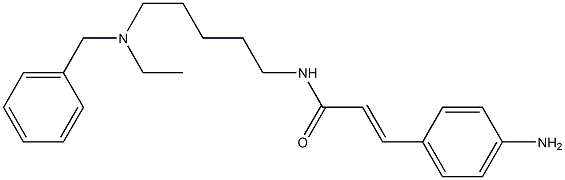 N-[5-(Ethylbenzylamino)pentyl]-3-(4-aminophenyl)acrylamide Struktur