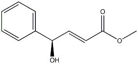 (2E,4R)-4-ヒドロキシ-4-フェニル-2-ブテン酸メチル 化学構造式