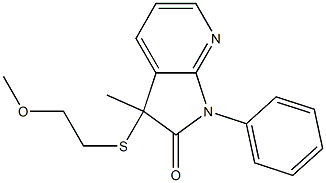 1,3-Dihydro-3-methyl-3-(2-methoxyethylthio)-1-phenyl-2H-pyrrolo[2,3-b]pyridin-2-one